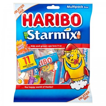 HARIBO STARMIX MINI įvairių skonių guminukai 176 g